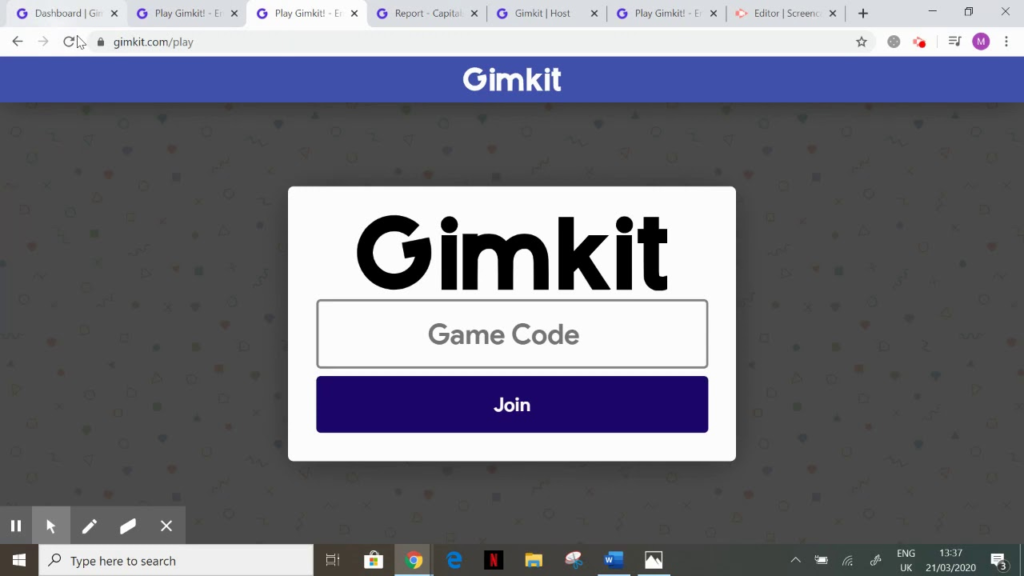 Hosting a Gimkit Game