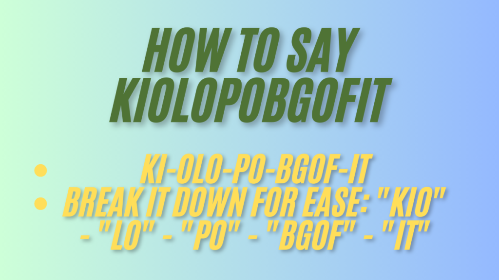 How to say kiolopobgofit and what is kiolopobgofit used for: Pronunciation and best Uses in 2025